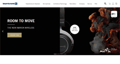 Desktop Screenshot of europe.beyerdynamic.com